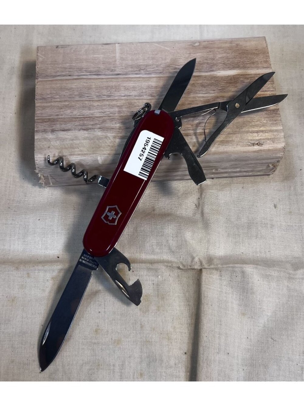 Victorinox Swiss Army Knife Red Multi-Tool Compact With Scissors Blade Corkscrew